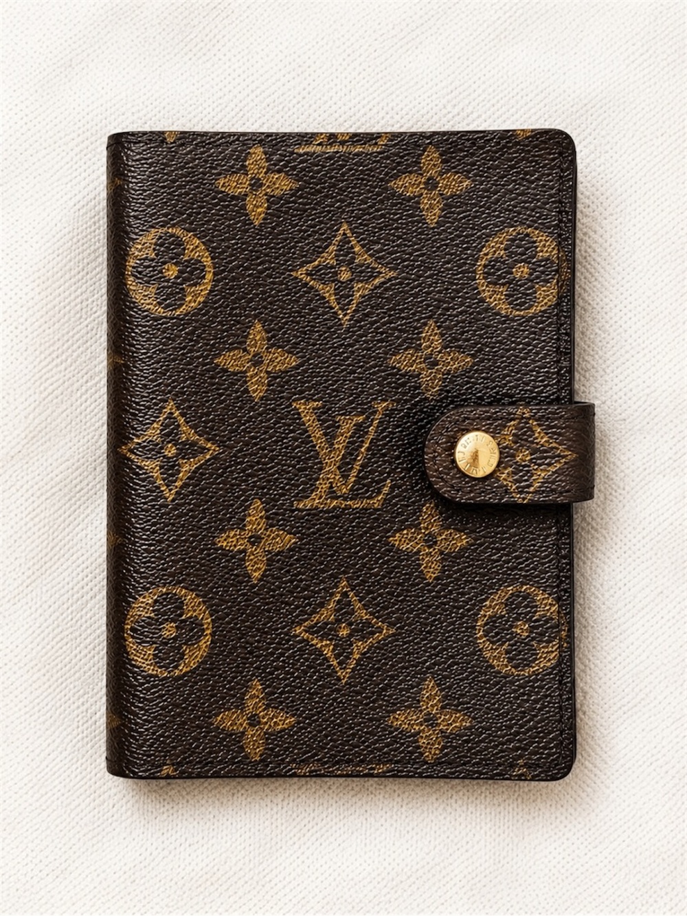 Louis Vuitton Monogram Agenda PM Planner Cover Notebook Wallet Passport AUTH